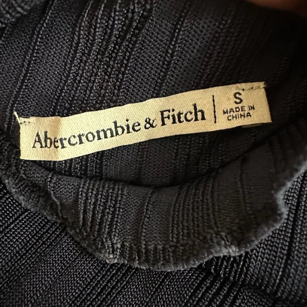 Abercrombie & Fitch glossy ribbed sweater maxi dress